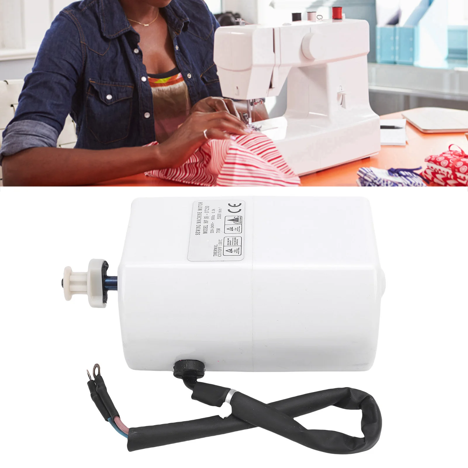 

Electric Sewing Machine Motor Sewing Machine Motor 70W Multifunctional 5500RPM Powerful Electric Sewing Machine Motor for Home