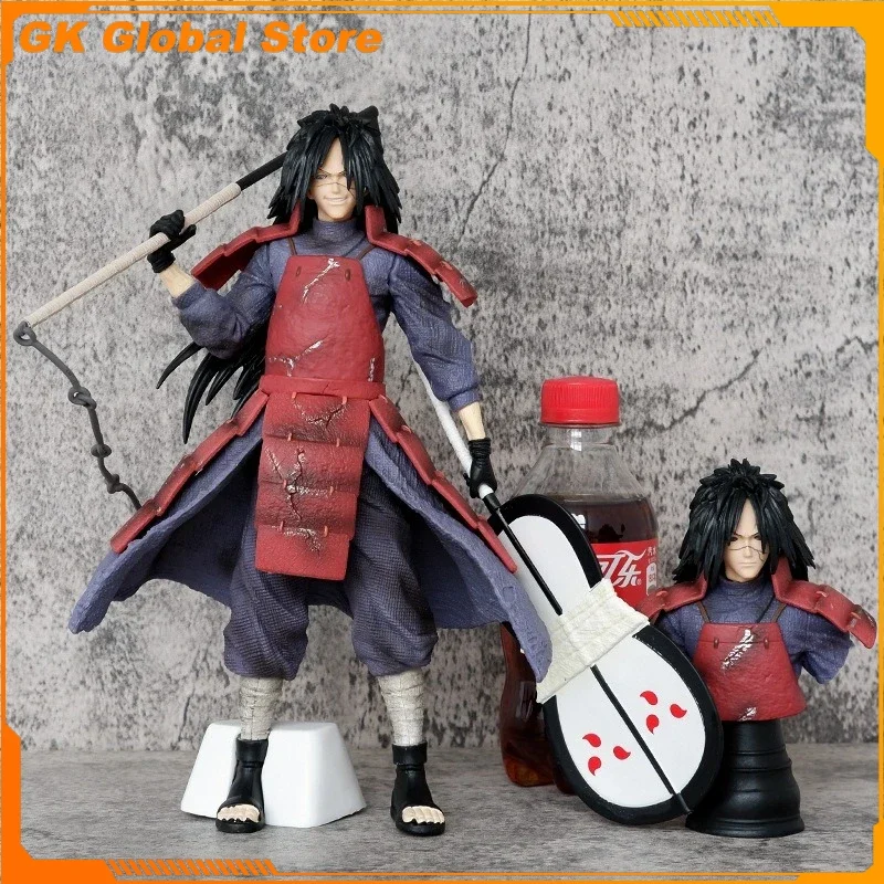 

27cm New Naruto Anime Figure Uchiha Madara Peripheral Model Scene Collect Statue Desktop Decorate Ornaments Birthday Gifts Toys