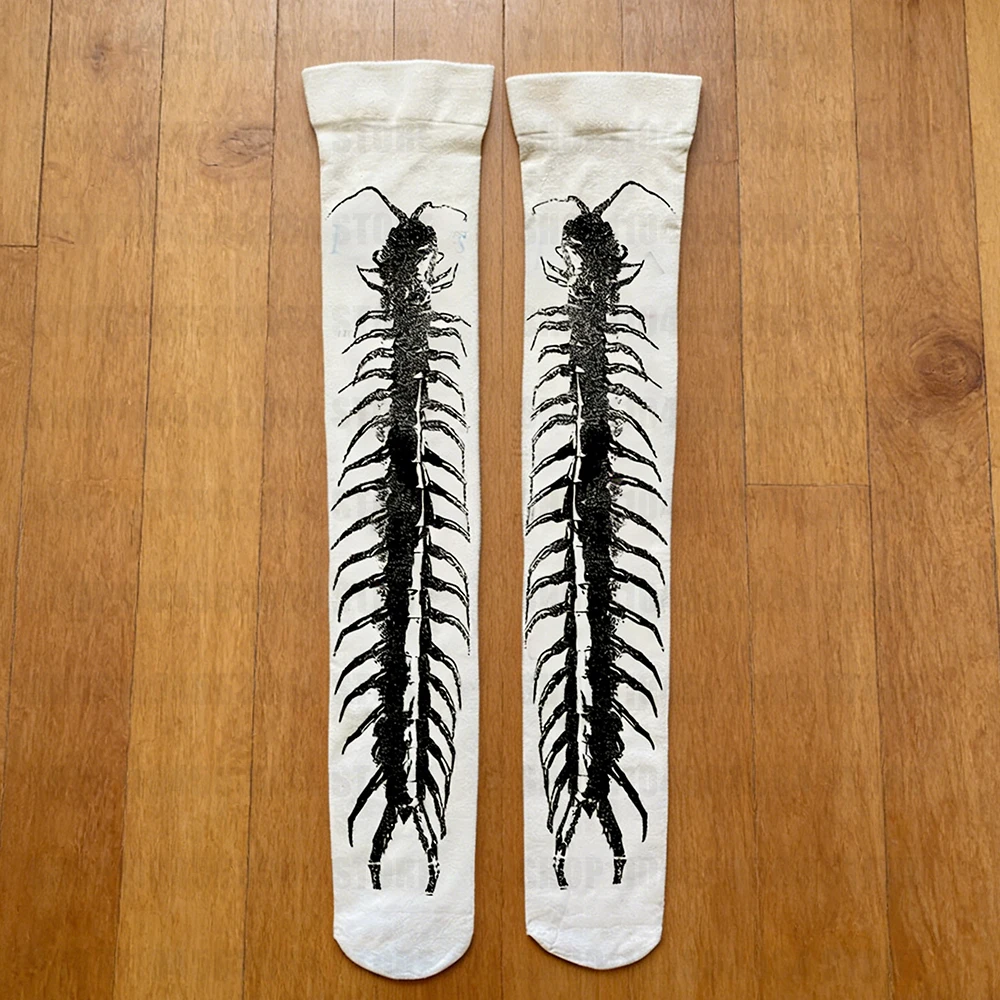 Women's Y2K Patterned Calf & Over-Knee Socks Street Style Versatile Fashion for JK Wear