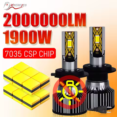 1900W H4 LED H7 H11 Canbus Headlight High Power No Error CSP H1 H8 9005 HB3 9006 HB4 9012 HIR2 Turbo Lamp 6000K 4300K Car Light