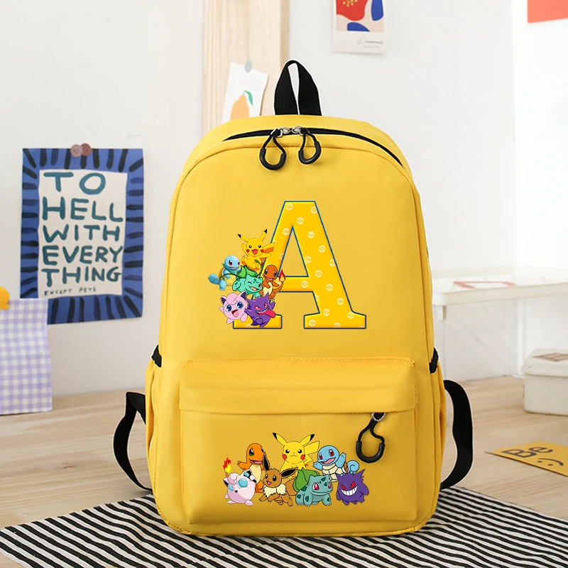

Рюкзак школьный для мальчиков с принтом Покемонов и аниме-буквами, для студентов, для книг и канцтоваров, на плечо, подарок на день рождения