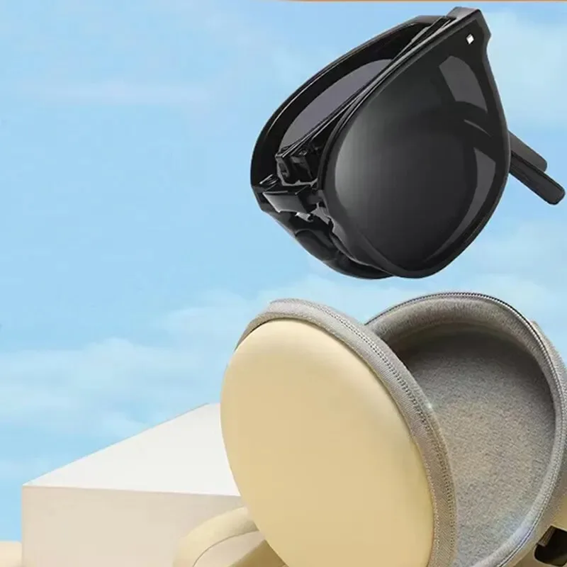 Óculos de Sol Dobráveis MJYIWANG para Mulheres, UV 400, Óculos de Ciclismo e Motociclismo, Óculos para Homens, Óculos de Sol para Atividades ao Ar Livre, Estojo Portátil para Óculos