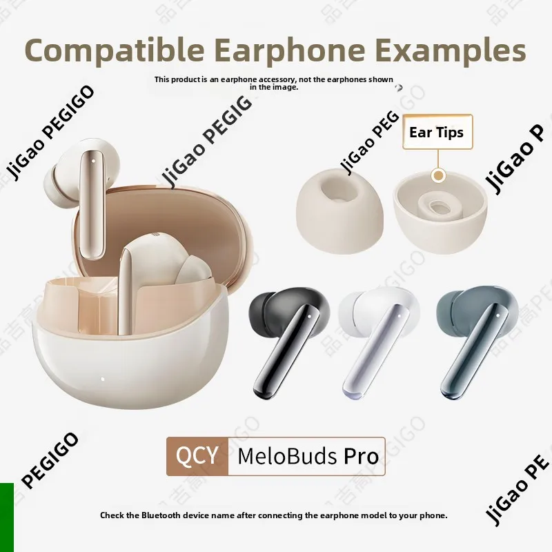 Soft Silicone Ear Tips for QCY MeloBuds pro True Wireless Bluetooth Earphones Protective Caps Ear Plugs Digital Accessory