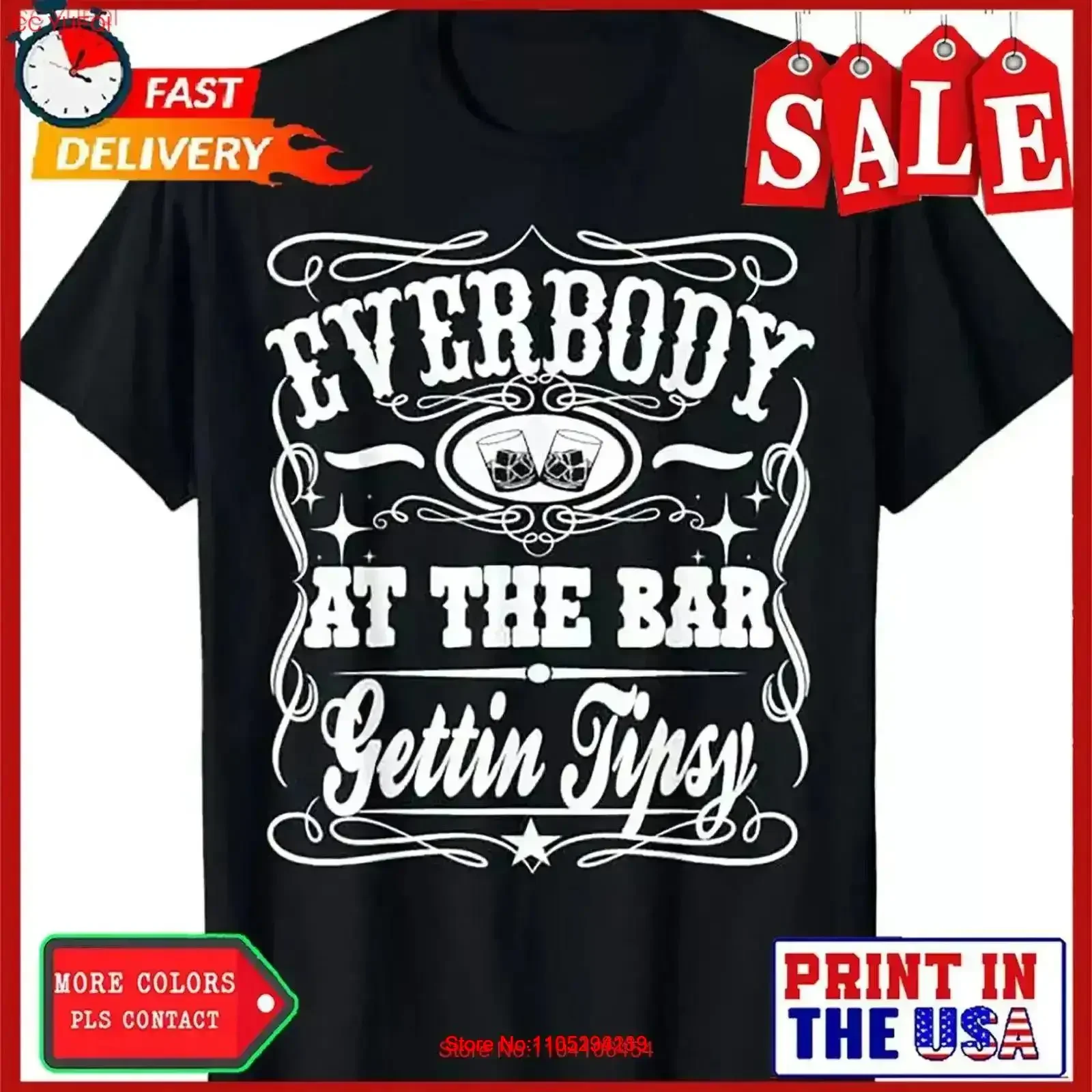Everybody At The Bar Gettin Tipsy Whiskey T Shirt vintage Washed Comfortable streetwear Casual graphic fashion Stretched homme