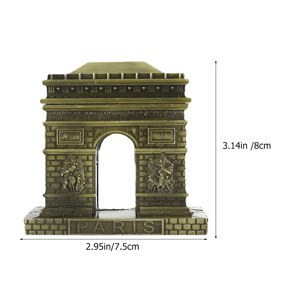 Vintage Retro Triumphal Arch Alloy Desktop Decoration Handmade Decorative Triumphal Arch Ornament Home Office Table
