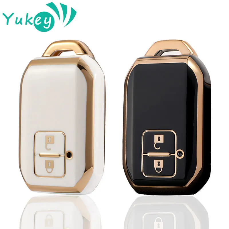 2 Buttons TPU Car Key Cover Key Case for Suzuki Swift Wagon R Monopoly Type Remote Keyless Shell Fob Keychain Accessories