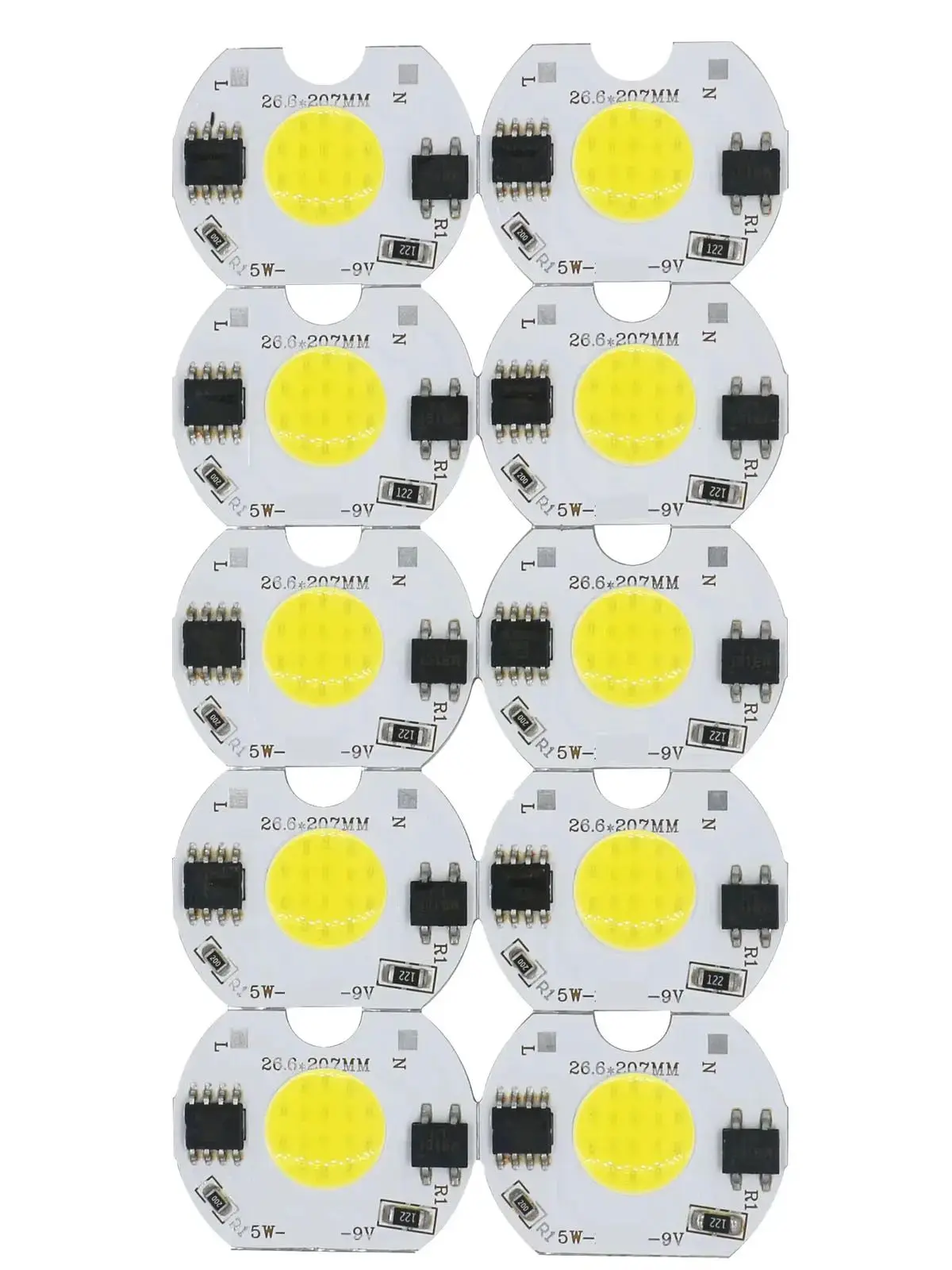 10 szt. LED COB dioda 5W COB Chip 220V Smart IC Bez Sterownika DIY Reflektor Żarówka LED Reflektor Zewnętrzny Chip Lampy — zdjęcie 2