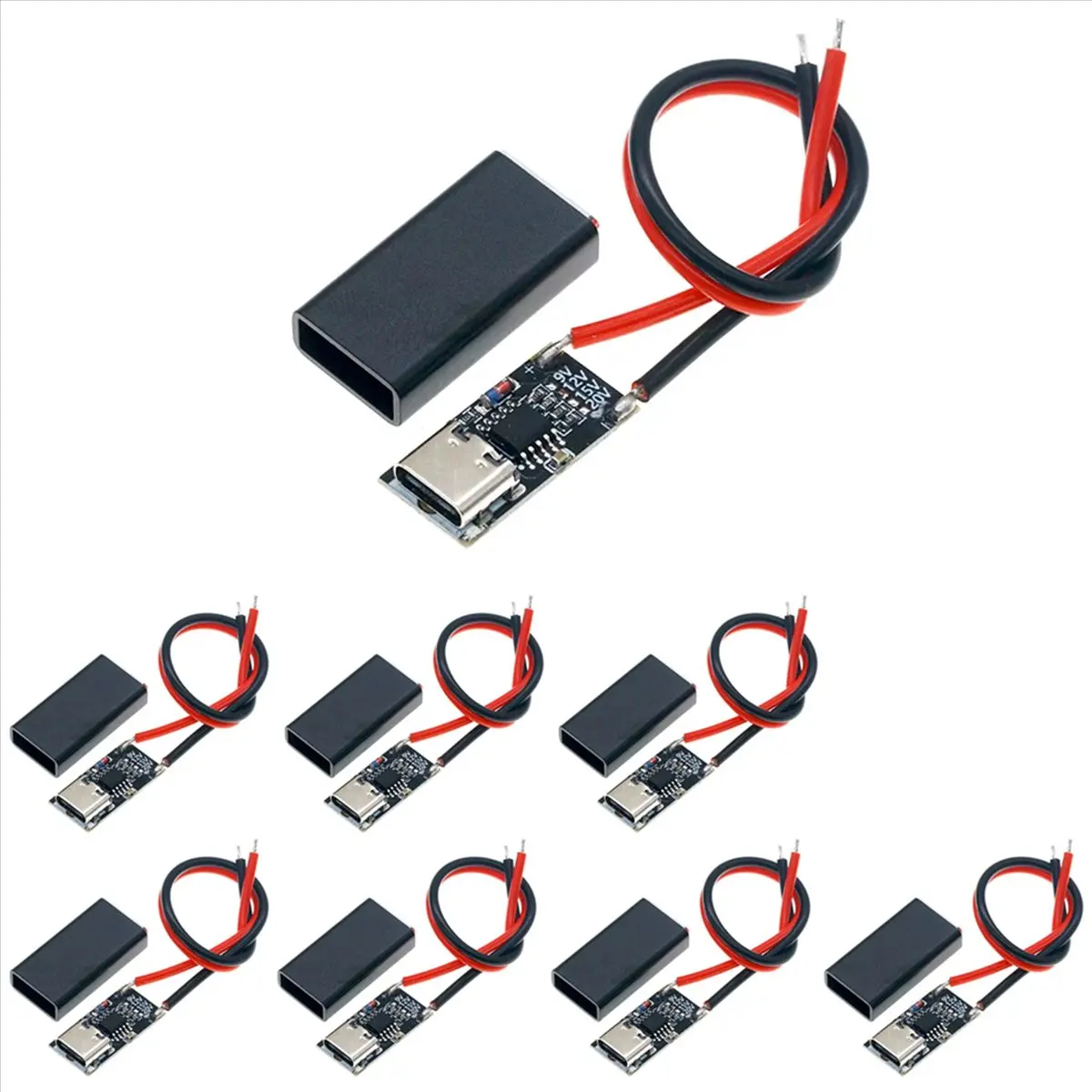 A1043Z 8PCS USB-C PD3.0 Trigger Charging Module PD/QC Board Fast Charge USB Type-C 9V 12V 15V 20V 5A Adjustable Voltage Reliable
