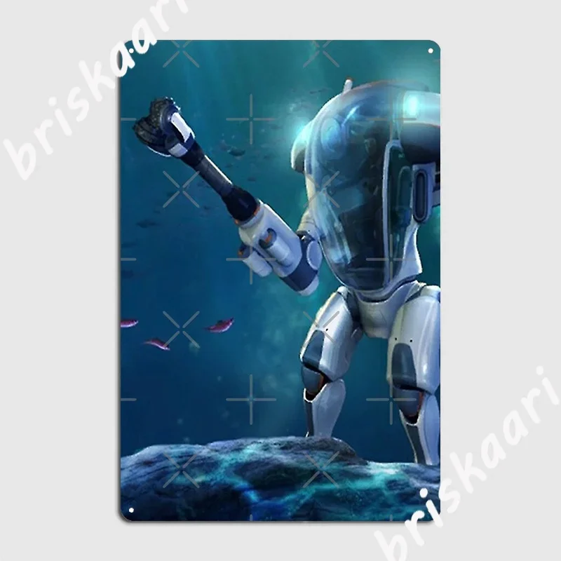 Subnautica Games Metal Sign Design Club Home Club Bar Poster Tin Sign Posters