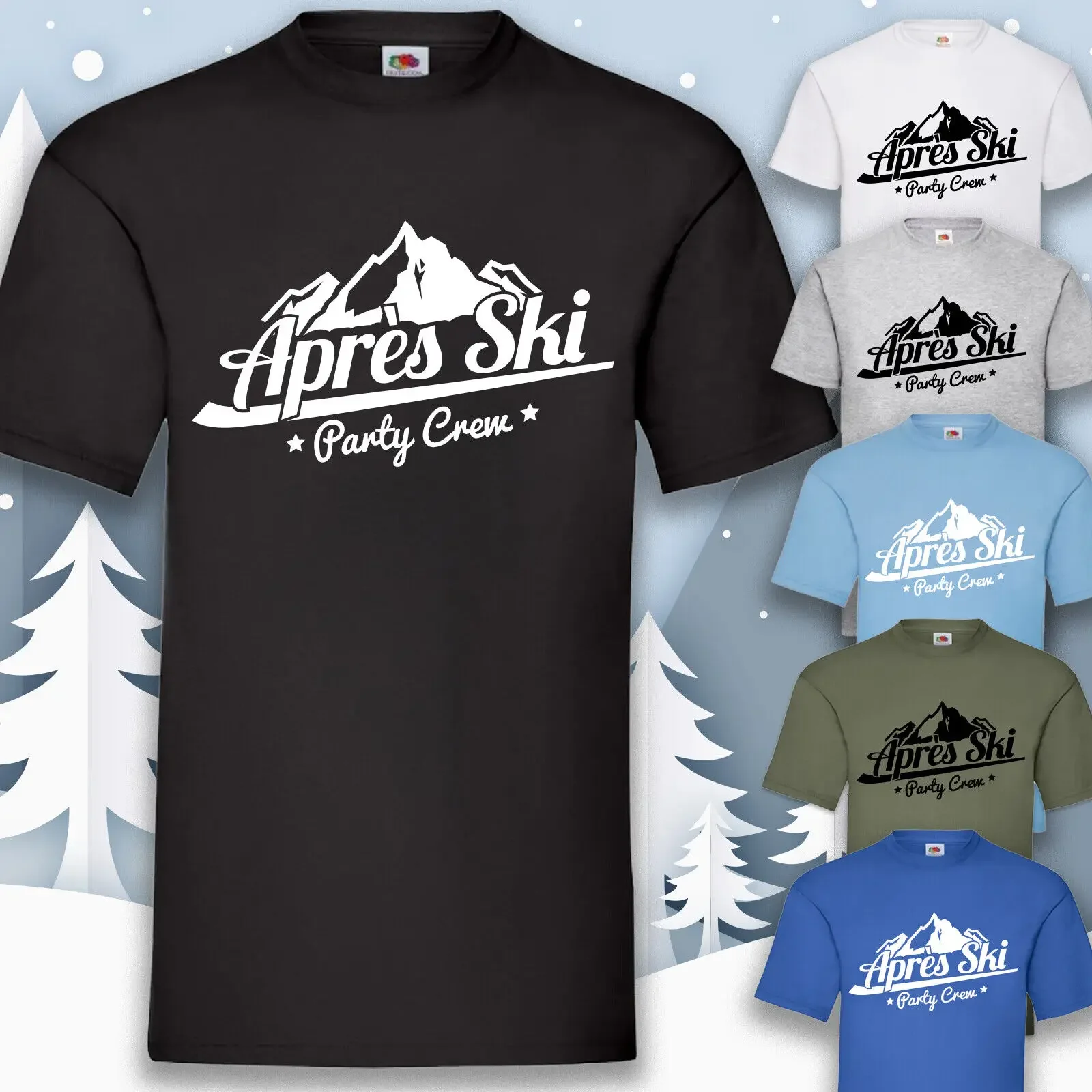 Après Ski Party Crew T-Shirt Fun Cult Shirt Skiing Mountains Drinking Vacation S-5XL