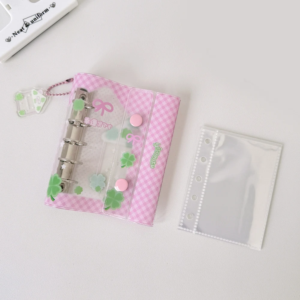 M5 5Hoes Cute Colored Loose Leaf Korean Ins Binder Cover With 10 Inner Page Journal Sketchbook Accessories Diary Office Supplies