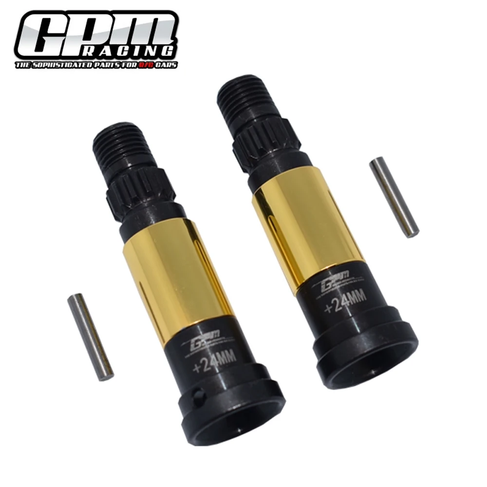 GPM for Traxxas 1/6 XRT 1/5 X-MAXX 8S RC Car Upgrade Accessories Metal Steel Front Rear Lengthened 24mm CVD Head Stub Axle 7768