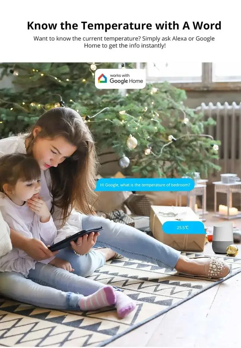 Nuevo Sonoff SNZB-02P Zigbee Sensor de temperatura y humedad alta precisión soporte para hogar inteligente Zigbee2mqtt asistente de Google Home Alexa