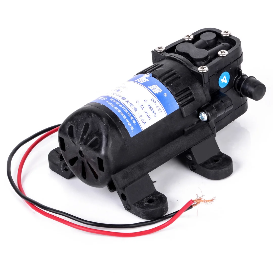 DP-521 12V DC Diaphragm Pump Electric Sprayer Agricultural Pump Micro High Pressure Return Diaphragm Pump Small Injection Pump