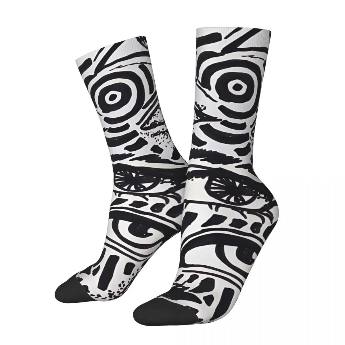 

Retro Manual Eye Art Men's Socks Eye Pattern Unisex Harajuku Pattern Printed Funny Crew Sock Gift