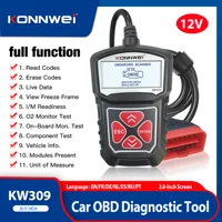 2026 KONNWEI KW309 herramienta de diagnóstico de escáner OBD2 para coche 12V EOBD código de fallo de datos en vivo automotriz lectura herramienta de diagnóstico de borrado PK Elm327