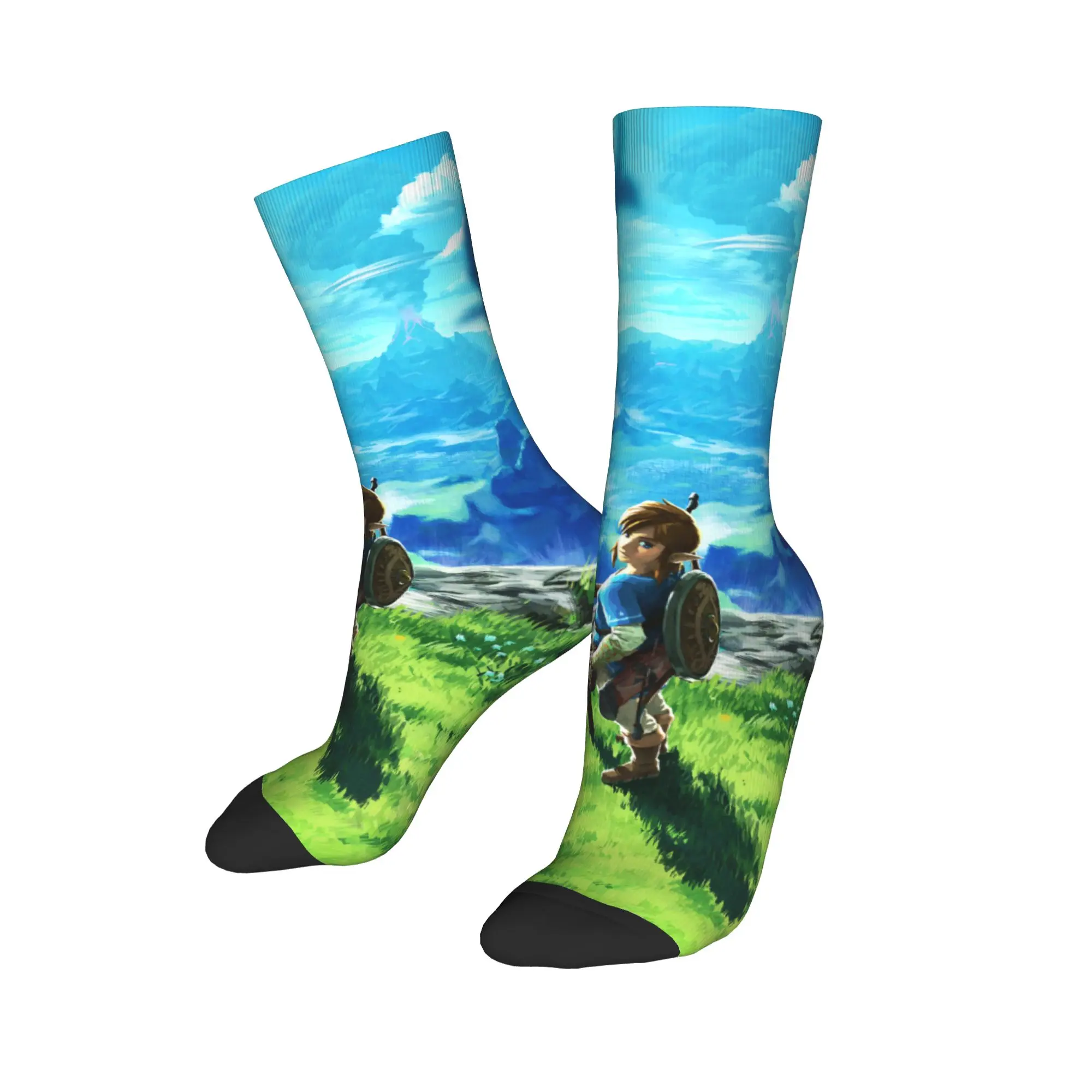 Autumn Winter Harajuku Men's Women's Zeldas Legend Link Socks Non-slip Basketball Socks