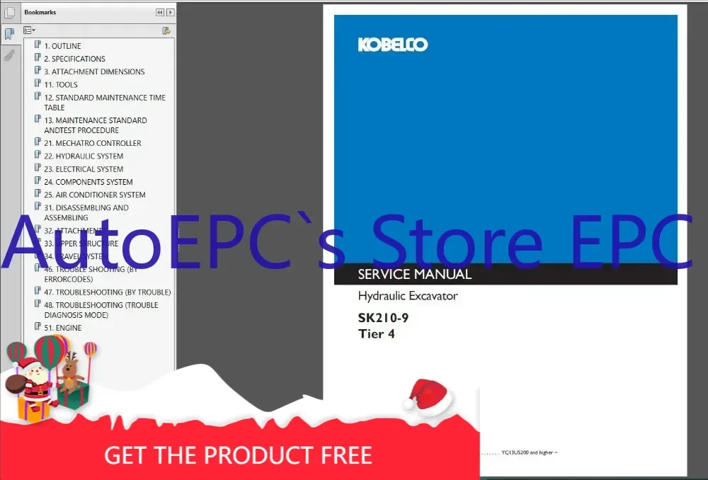 AutoEPC Kobelco Construction Machinery New Models Service Manuals 2019 13GB