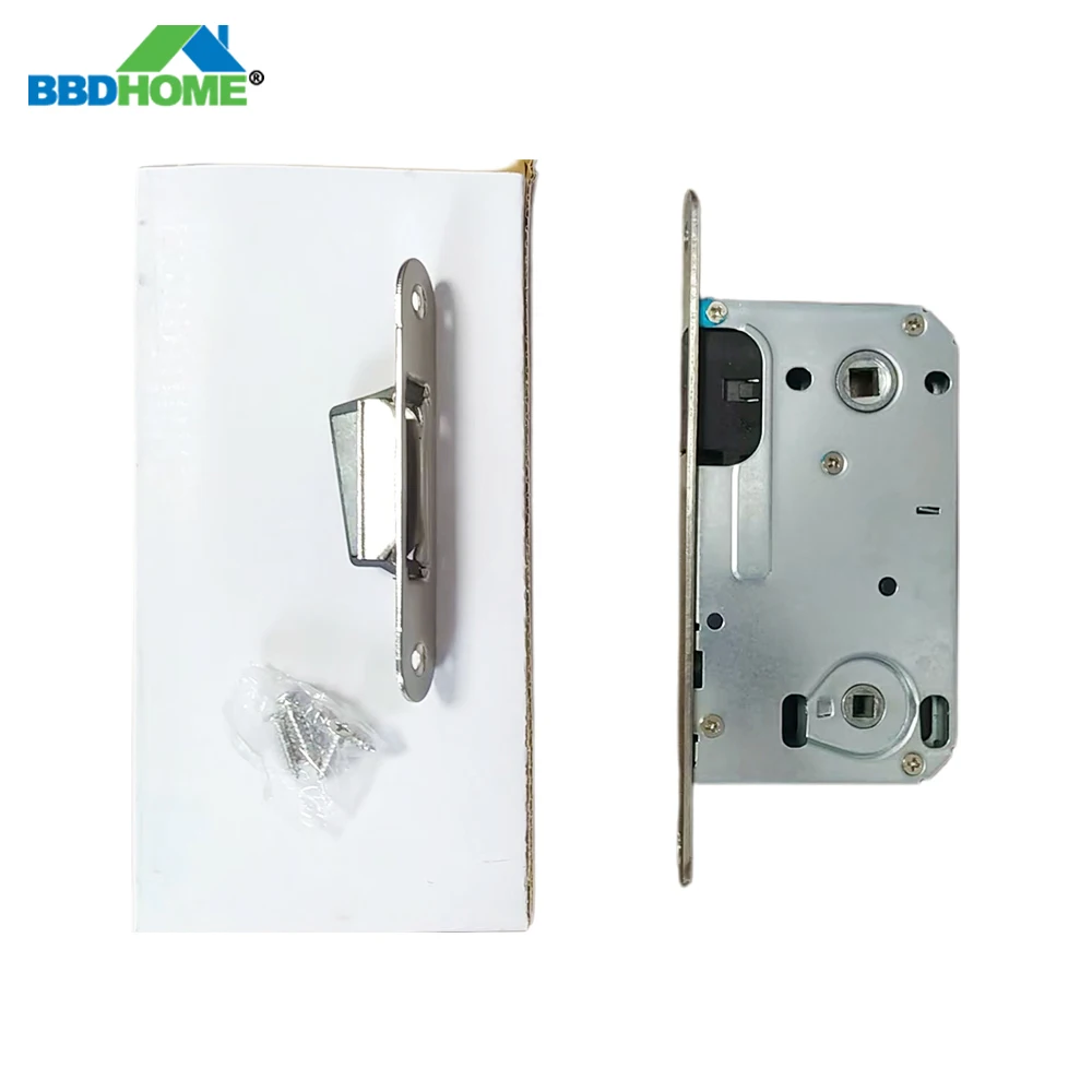 BBDHOME Lock Body 90*50mm Bathroom Magnetic Upper Latch WC Security Wooden Door Mortise Silent Repair Parts Middle East Market