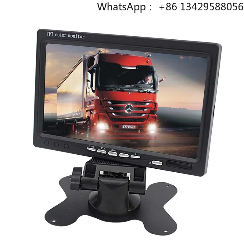 

Remote Control Car Monitor Universal Mini 4 Pin Cable 2 CHs 1024*600 Resolution 12V 24V 7 Inch TFT Monitor AHD Car LCD Monitor