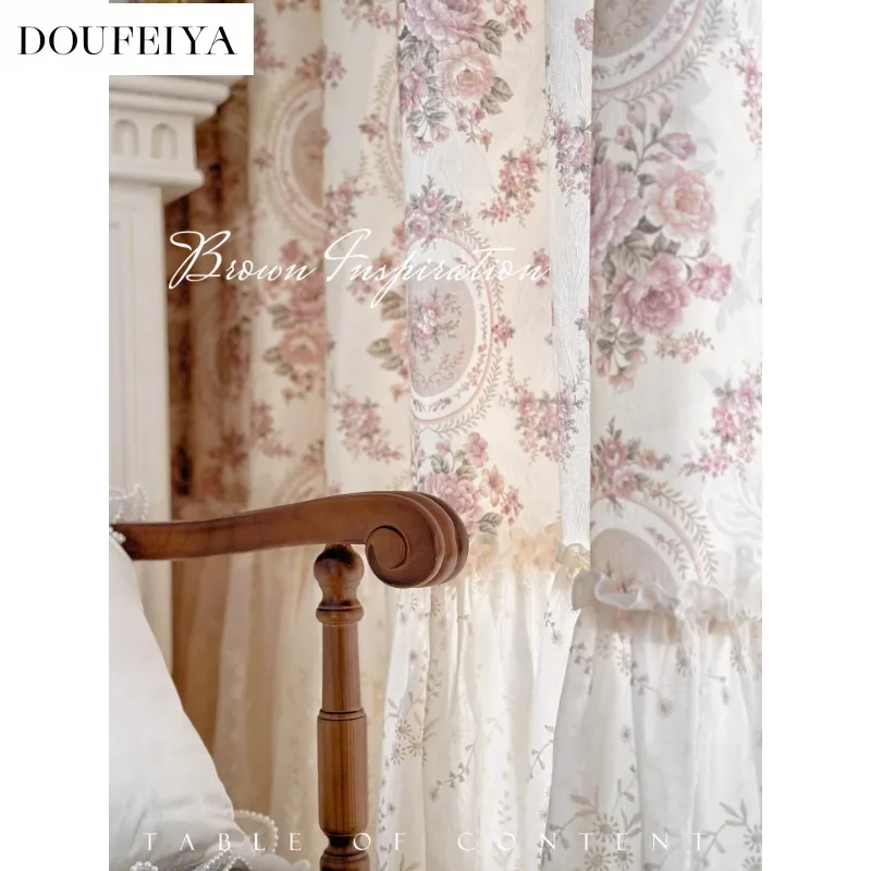 

Cream Luxury Relief Curtains for Living Room Bedroom Dining Palace Semi-blackout Lace Embroidery Custom Size Romantic Tulle
