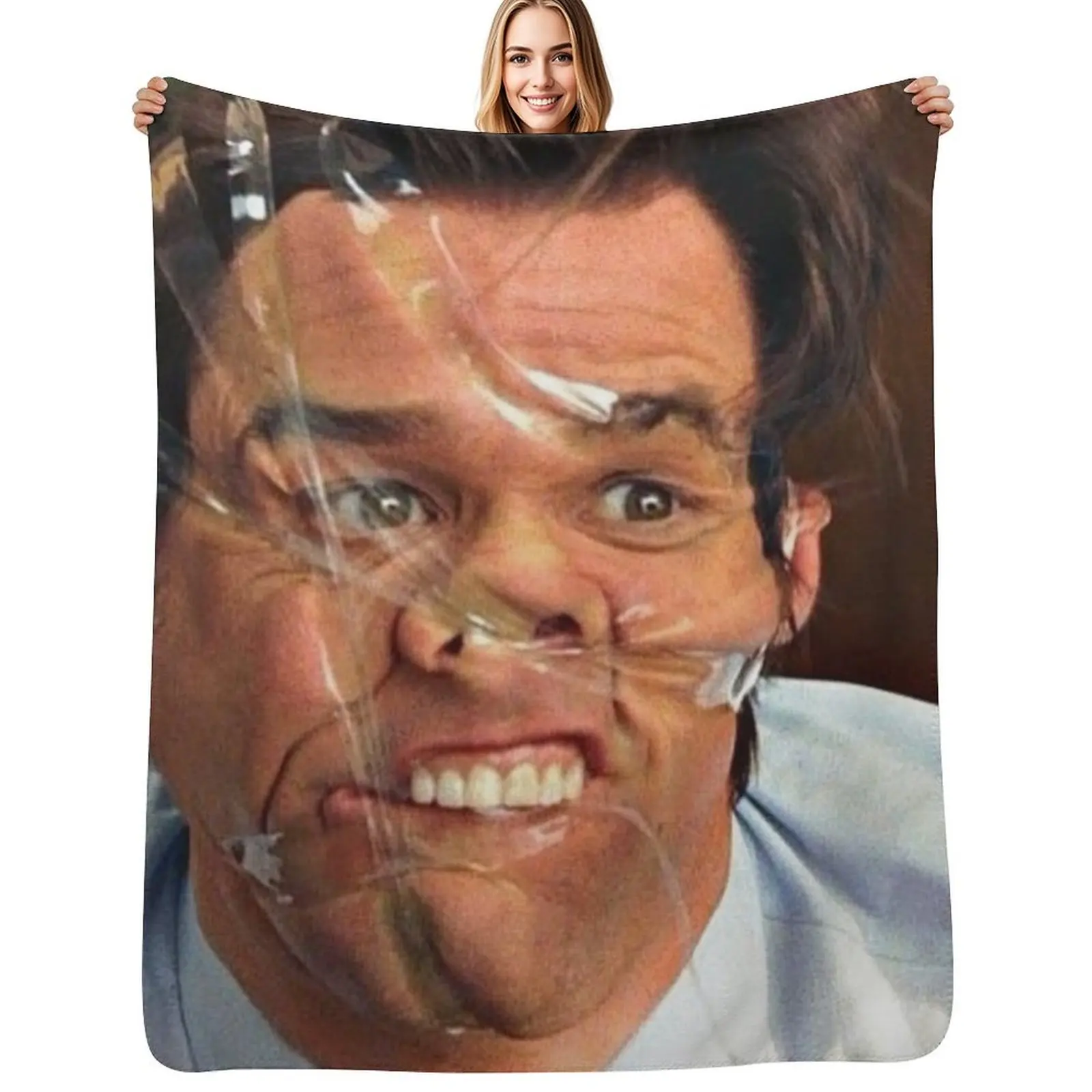 

jim carrey meme Throw Blanket Soft Plaid Soft Beds decorative Vintage Blankets