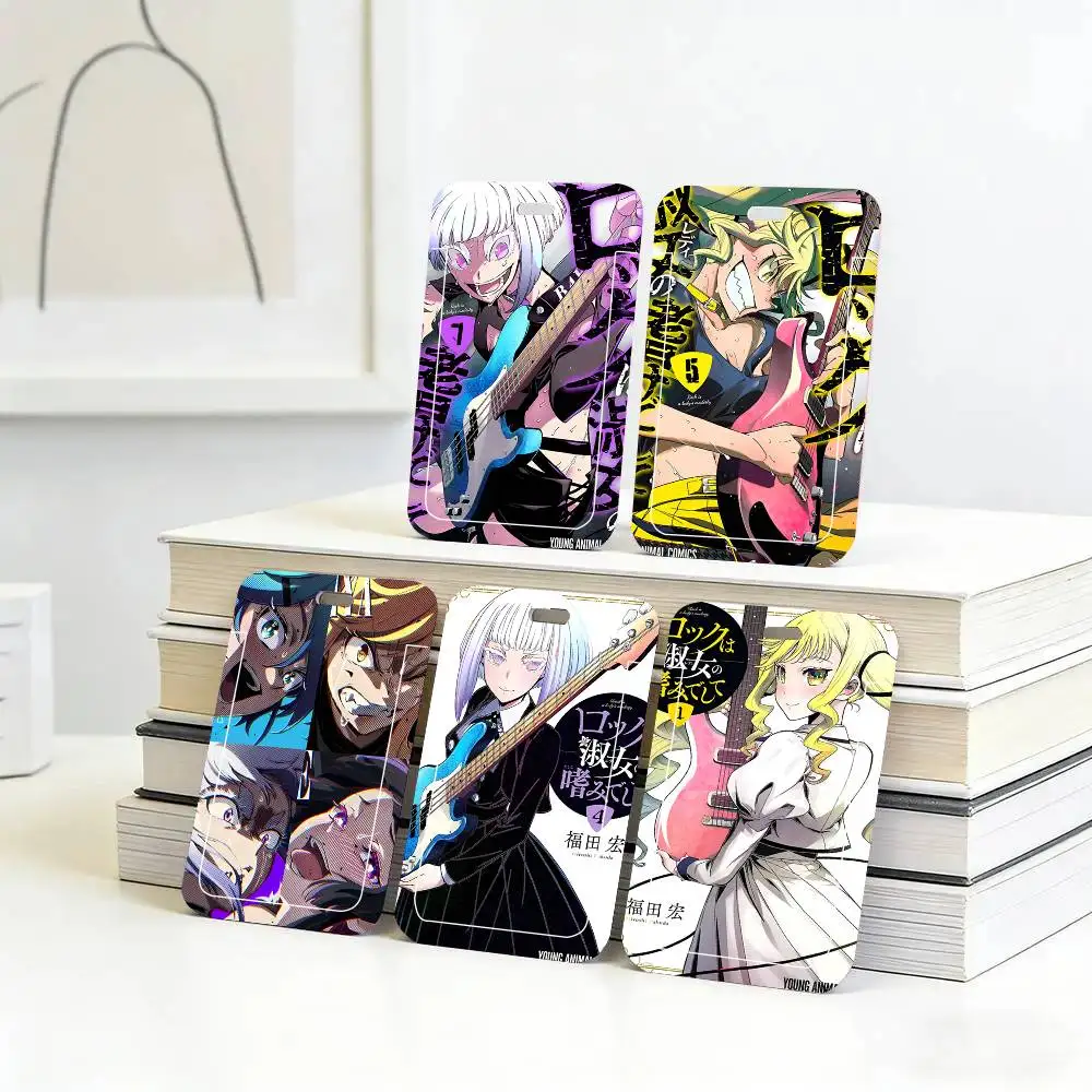 1pc Anime Rock Is A Ladys Modesty ID Card Sleeve School Card Access ID Card Bus Meal Card Protective Sleeve Easy Push