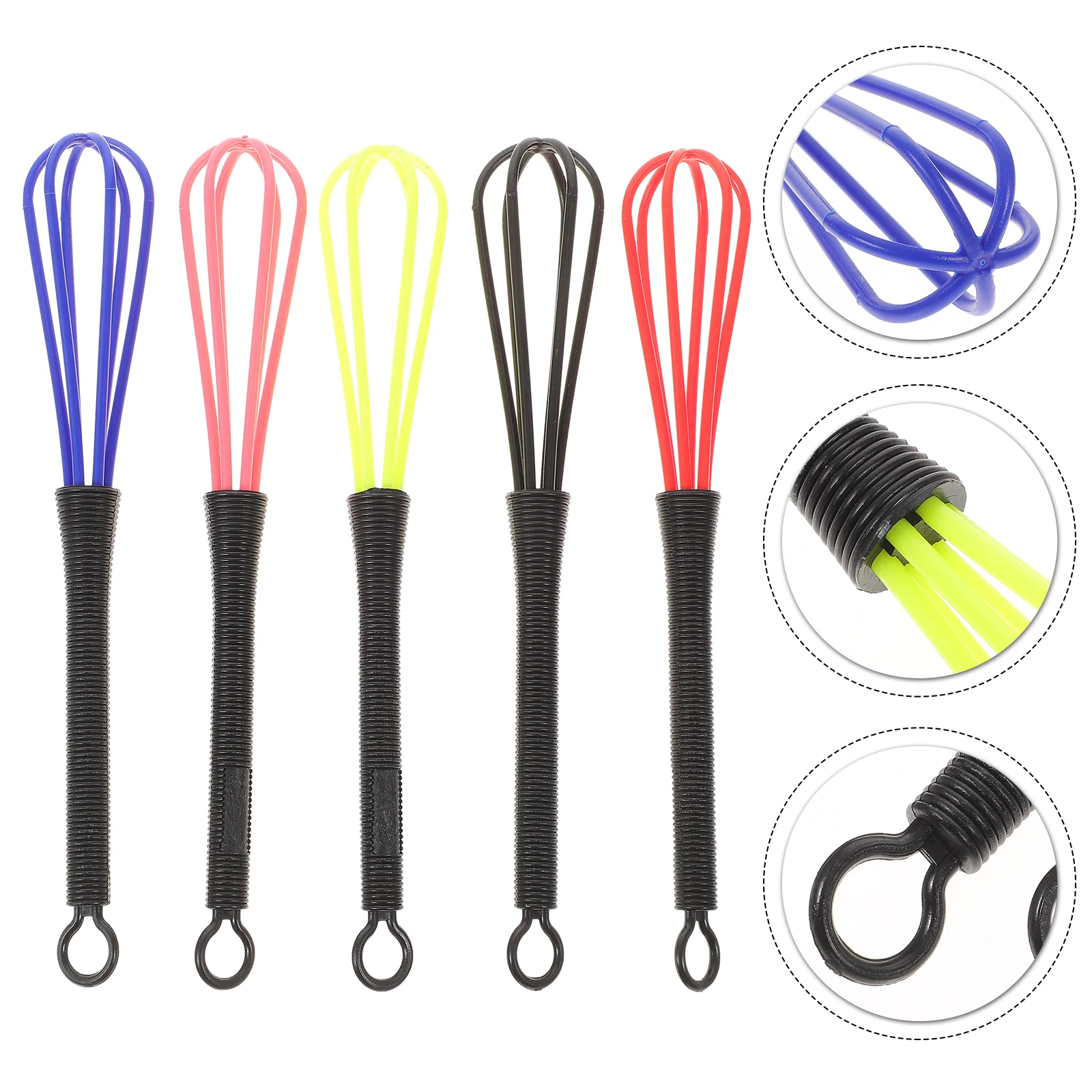 5 Pcs Metal Hand Mixer Electric Handheld Professional Hair Clippers Color Whisk Salon Dye