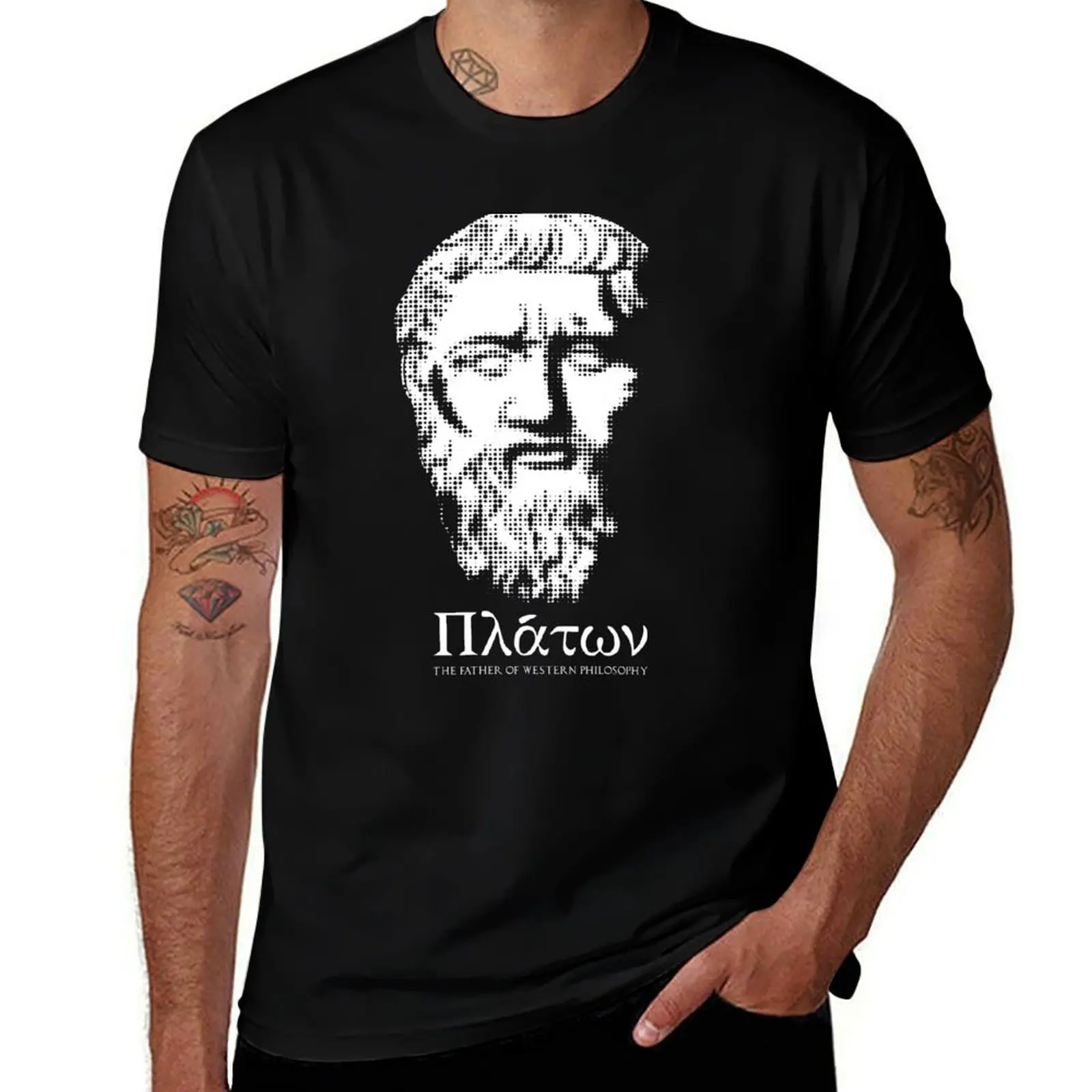 

Plato The Father Of Western Philosophy T-Shirt funny t shirts dark humor t shirts with prints man t shirts cotton T-shirt