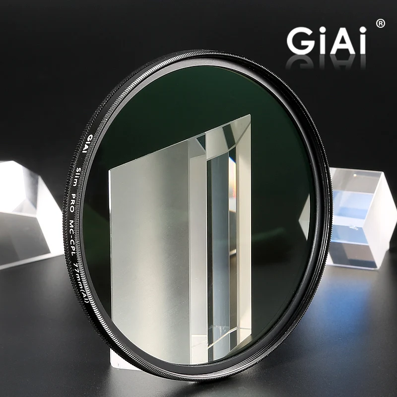 GiAi Nano 58mm 77mm 82mm HD Coating Polarized Camera Lens CPL Filter