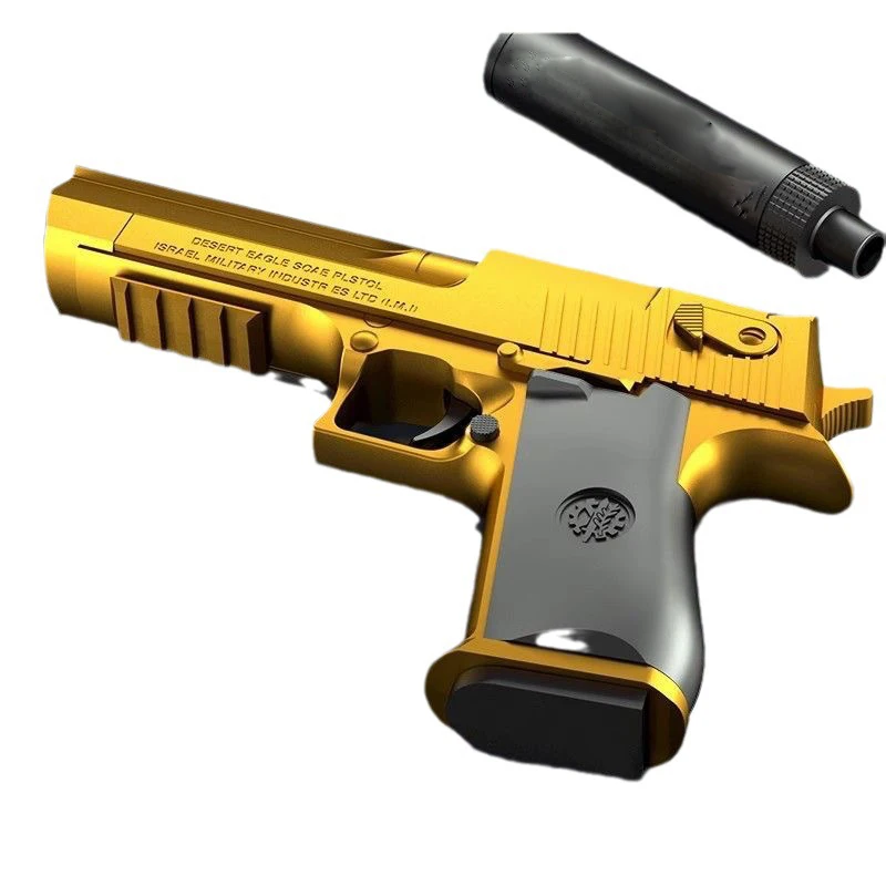

Мощный игрушечный пистолет Desert Eagle с выбросом гильз, пневматический пистолет с мягкими поролоновыми пулями, оружие для игры в CS на открытом воздухе, подарок на день рождения.