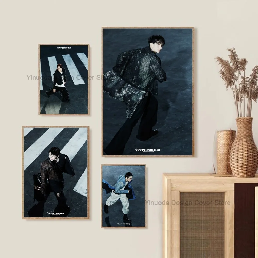 S.COUPS Jeonghan Joshua Jun Hoshi Woozi DK Mingyu The8 Seungkwan Vernon Dino ملصق غرفة نوم ملصقات جدار ديكور المنزل الهدايا