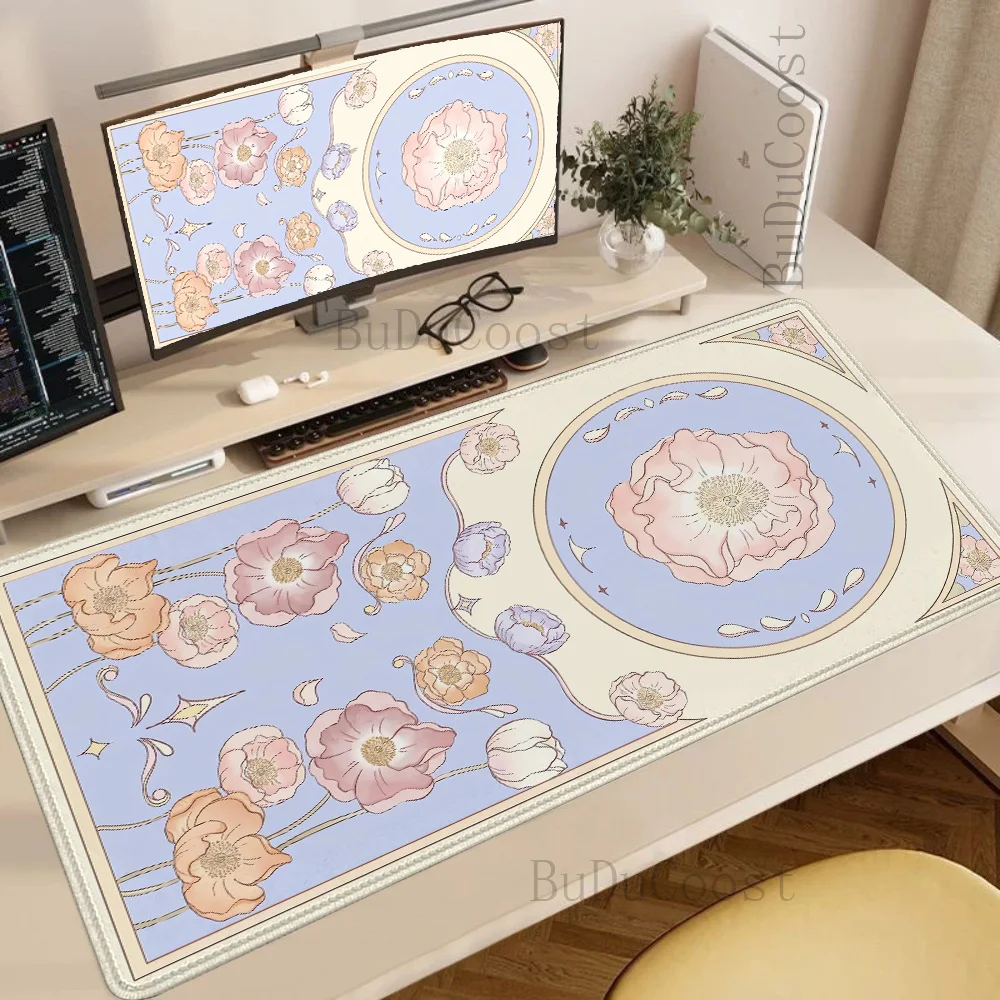 

Many people like it flower Blossom Mouse Pad Gaming XL Home New HD Mouse pad keyboard pad Non-Slip Office Carpet Laptop Mice Pad