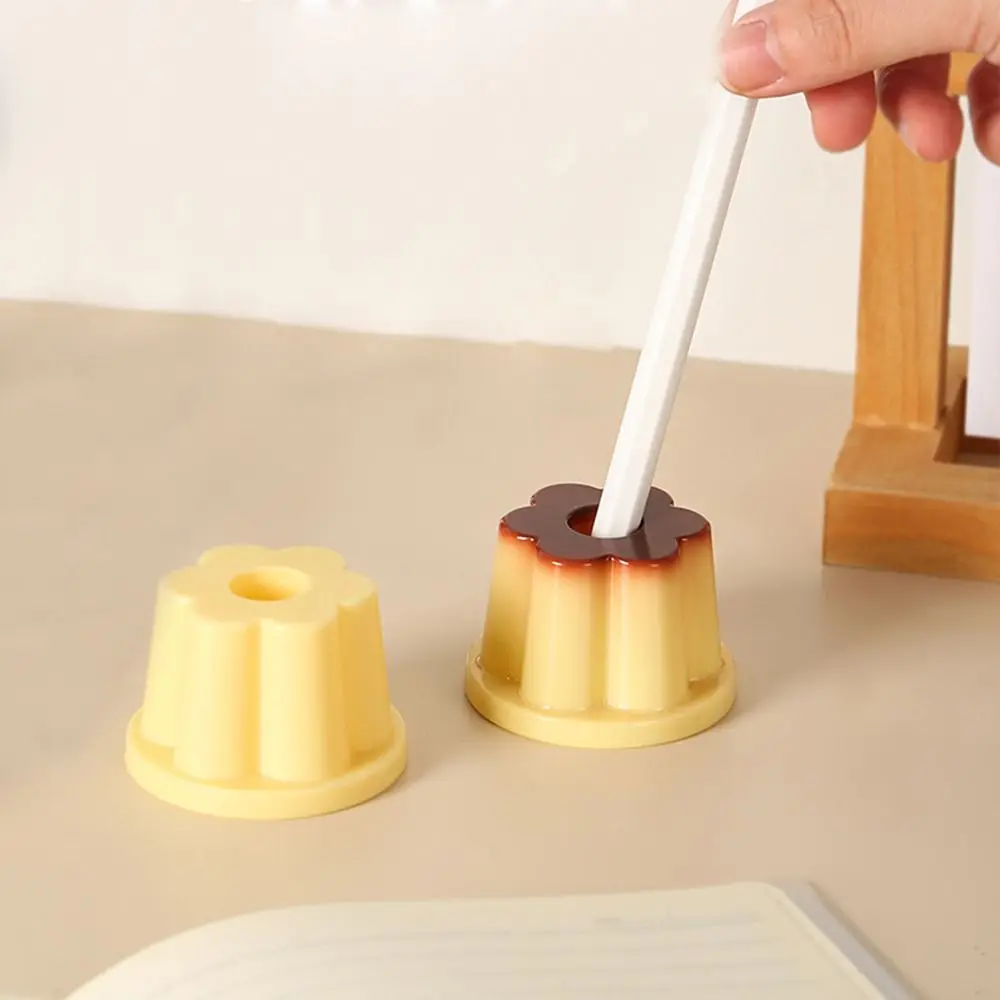 Mini Funny Creative Desktop Decors Cream Pudding Pen Holder Multifunctional Pudding Pencil Stand Desktop Pencil Holder