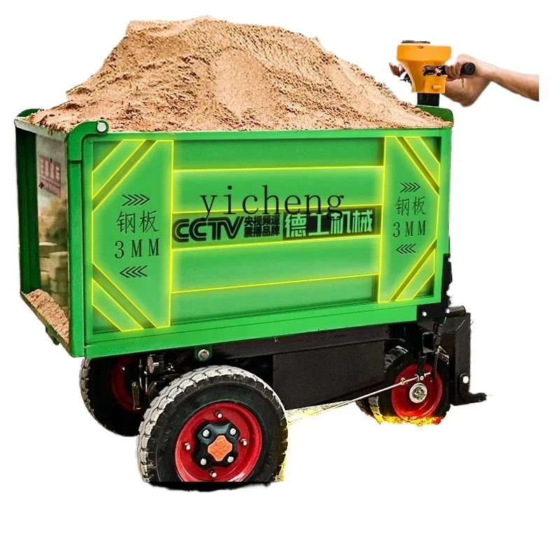 

TQH construction site electric ash bucket truck project brick and mortar agricultural transportation three-wheeled dump truck