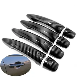 For Nissan X-Trail Rogue T33 2021-2024 Carbon Fiber Chrome Car Door Handle Cover Stickers XTrail X Trail Styling Accessories