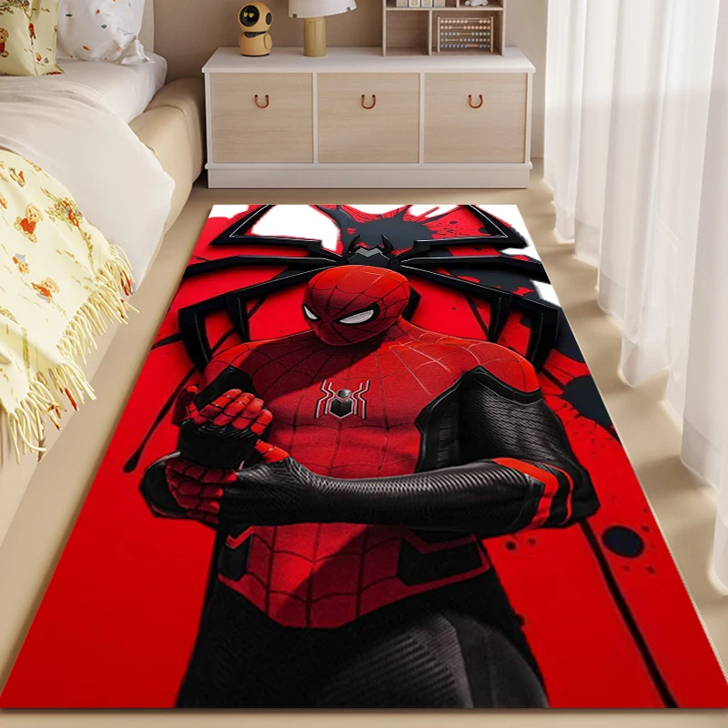 

Cartoon Superhero Spiderman Bedside Carpet Non-slip Dirt-resistant Carpet Doormat Thickened Carpet Floor Mat Living Room/Bedroom