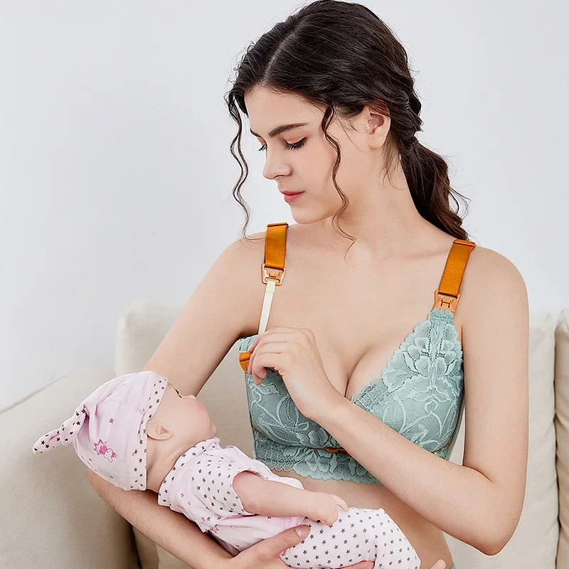 

bra gathered to prevent sagging postpartum pregnant women underwear breastfeeding bra maternity