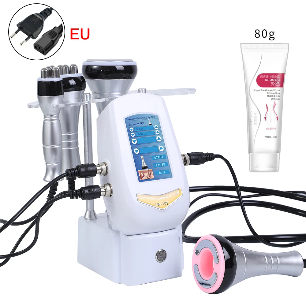 4 IN 1 40 K Ultrasone Cavitatie Vacuüm Multi-pole Radiofrequentie Schoonheid Gewichtsverlies Instrument Nieuwe Ultrasone Liposuctie Mach