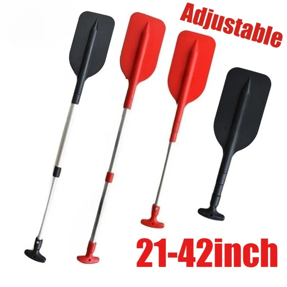 

Outdoor Aluminum Alloy T-Handle Paddle Water Sports Telescopic Portable Paddle Emergency Telescoping Paddle for Boating 2PCS