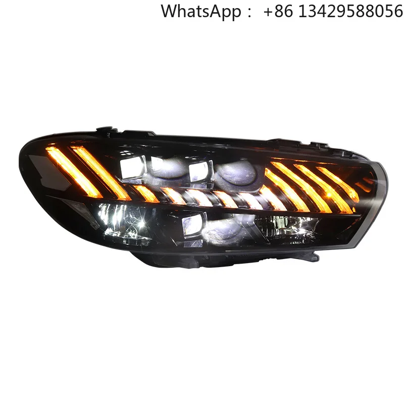 

09-17 for Volkswagen Scirocco LED Headlight Assembly Modified Lens Audi Model New Daytime Running Light Flowing Water Steering