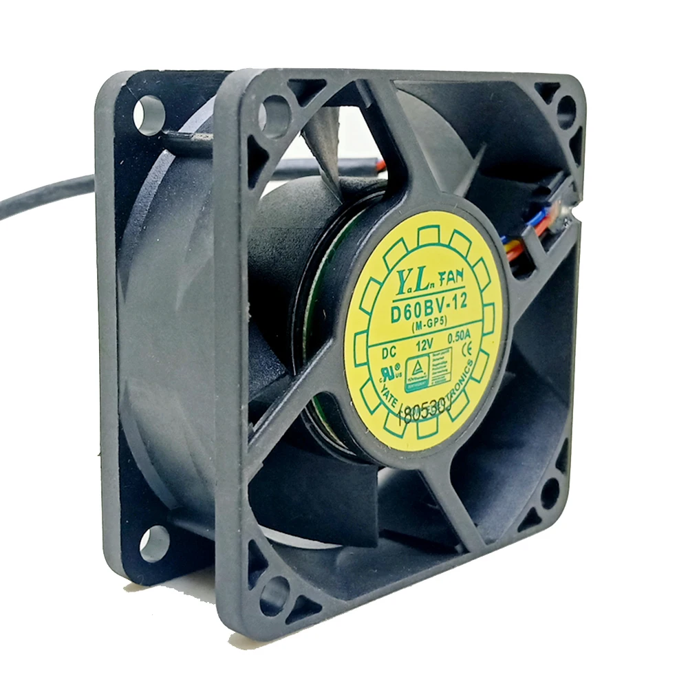 

New 6025 12V Double Ball Fan 6cm 60*60*25mm Computer Server CPU Cabinet Power Supply PWM Fan D60BV-12