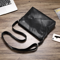 Top-grain cowhide single-shoulder bag for men, casual crossbody bag, large-capacity single-shoulder crossbody bag