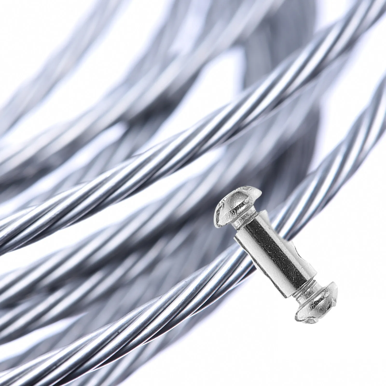 20Pcs Corrosion Resistant Stainless Steel Wire Clamp Double Hole Heavy Duty Rope Fastener for Marine Construction