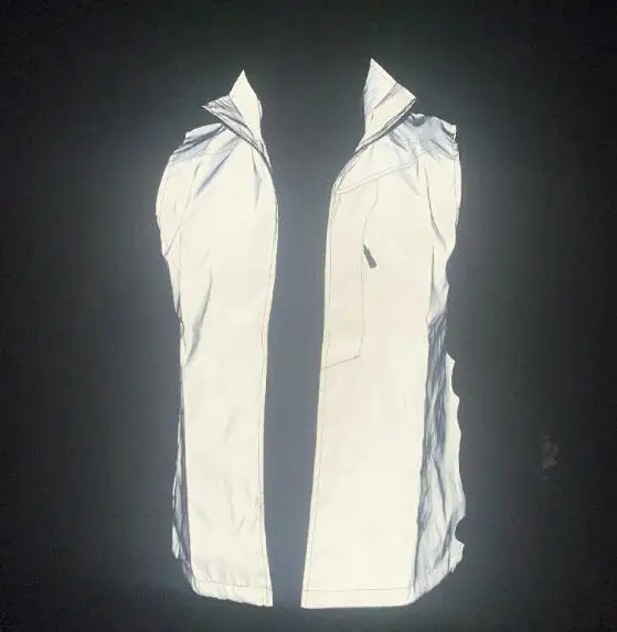 Reflective Vest Night Men Spring Tops Run Out Sliver Work