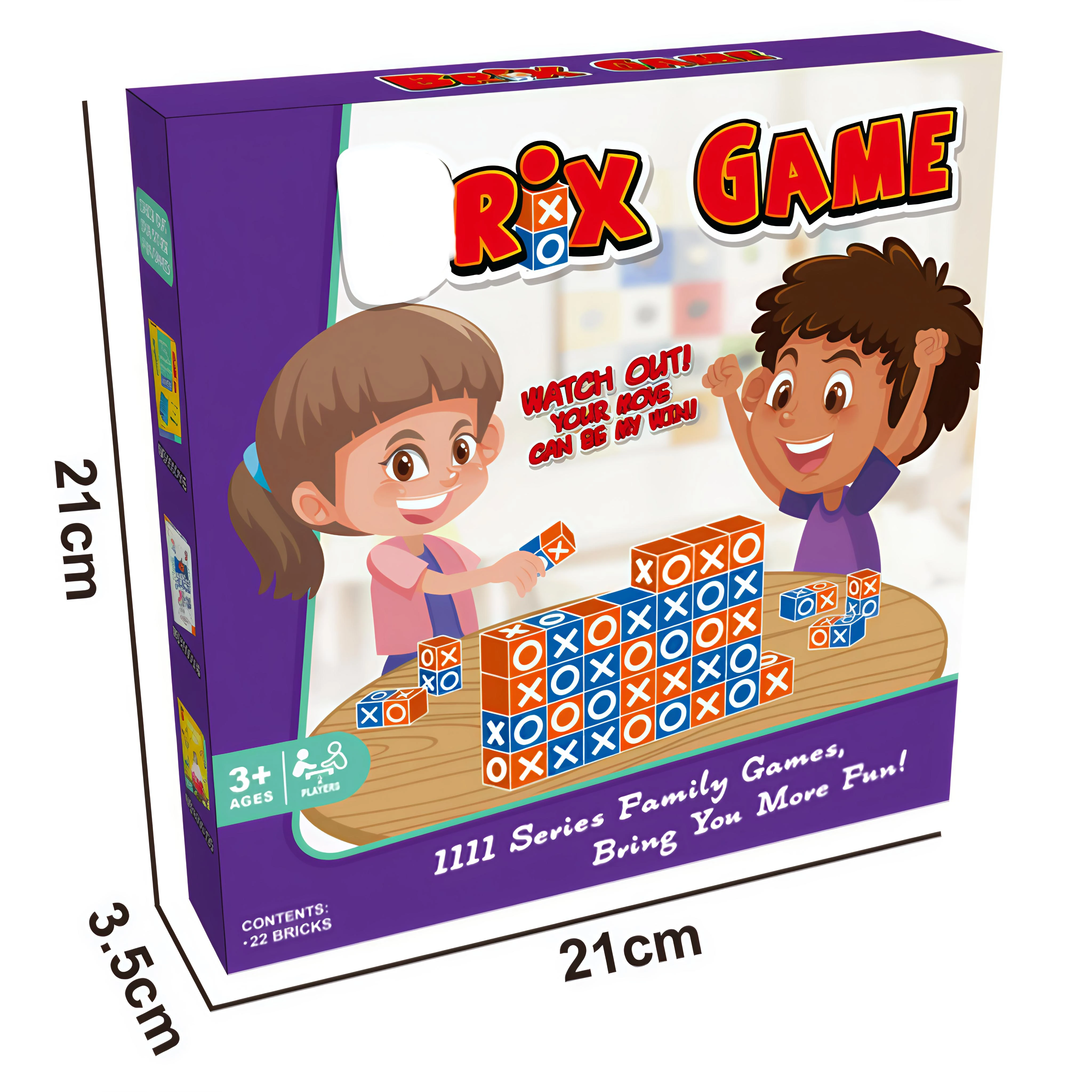 Four in a Row Board Game Colorful Plastic Block Matching Stacking Tic Tac Toe Bricks Strategy Toys for Kids and Parents