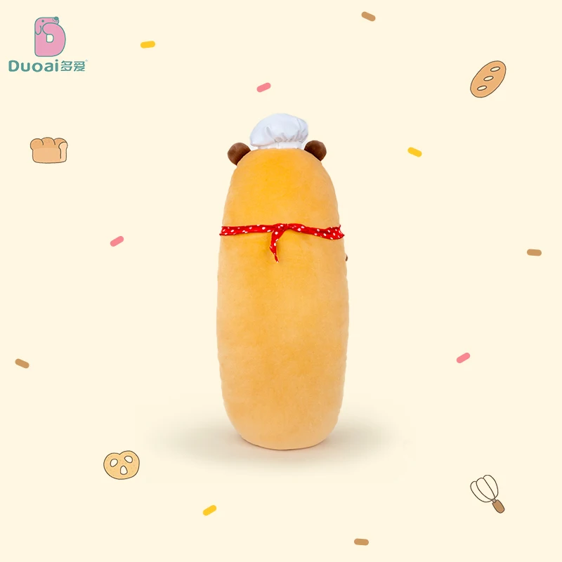 Cartoon Capybara Baguette Knuffel Gevuld Chef's Cap Capibara Lange Slaap Zacht Kussen Sofa Kussen Dutje Meisjes Verjaardagscadeautjes
