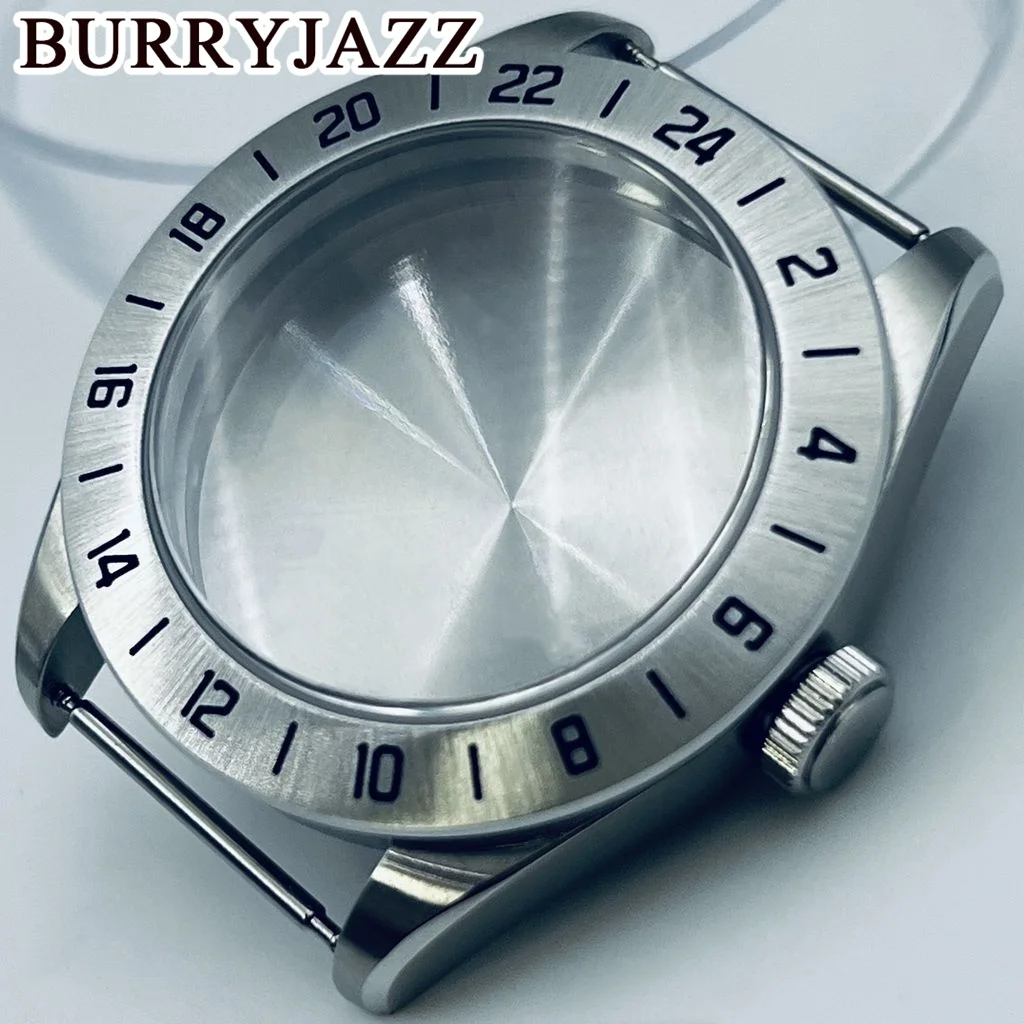 

Корпус часов из цельной нержавеющей стали 38,8 мм, стальной безель с 24-часовым GMT-индикатором, сапфировое стекло, водонепроницаемость 200 м, для NH35, NH36, NH34, NH38, NH39, NH70