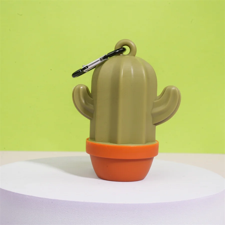 (1 Cactus+1 Garbage Bag) Cactus Type Outdoor Portable Pet Poop Bag Dispenser, Pet Waste Bag Shell