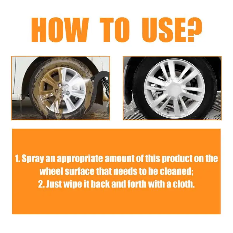 Tire Cleaner And Shine 120ml Tire Protectant Mild Spray For Car Long-Lasting Tire Maintenance Supplies With Cloth For Car